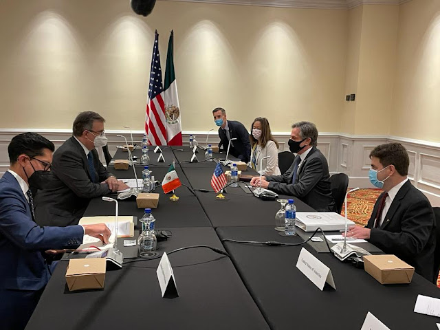 Secretarios Marcelo Ebrard y Antony Blinken celebran reunión bilateral en San José, Costa Rica