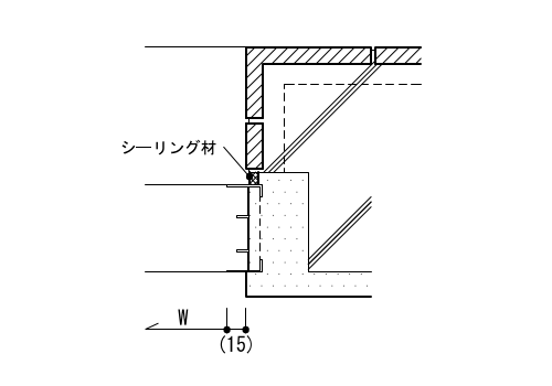 4-51-2　窓廻り（水切り）タイルの場合 平面