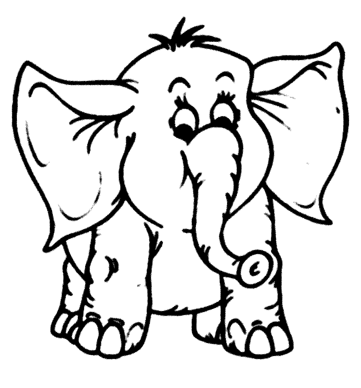Gambar Kartun Gajah Hitam Putih Kata Kata