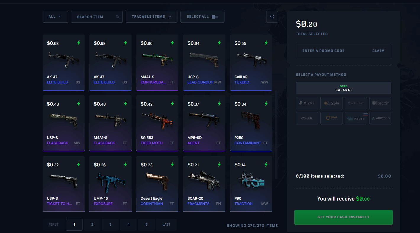 how to convert cs skins to real money