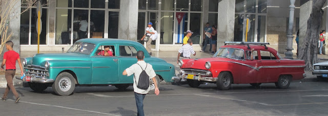 Some of the wonderful, colorful old cars we saw in Cuba