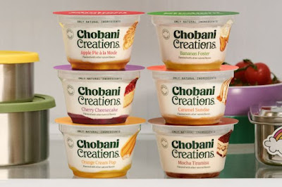 The six flavors of the Chobani Creations Greek Yogurt line.