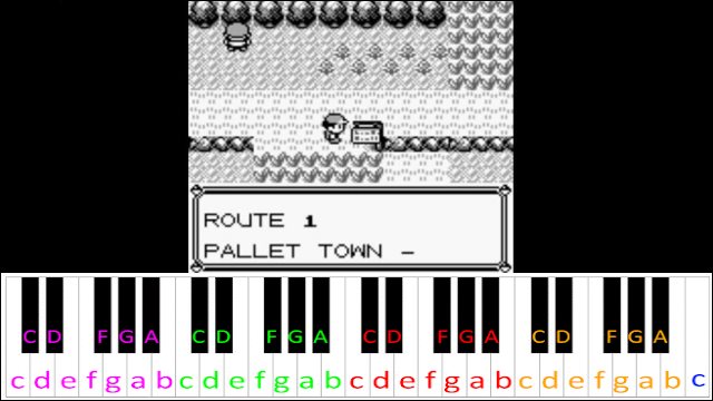 Route 1 Theme (Pokemon Red/Blue/Yellow) Piano / Keyboard Easy Letter Notes for Beginners