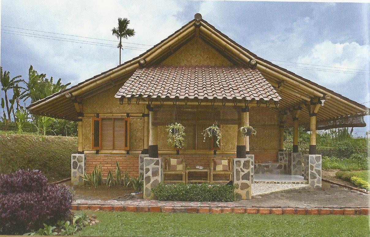 Desain Rumah Minimalis Model Rumah Bambu Jawa Barat Keren