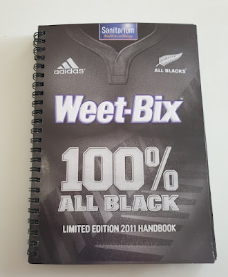 Weet-Bix Cards 2011 100% All Black Jersey Rugby Cards Limited Edition Handbook Front Cover