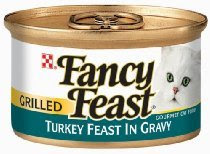 Fancy Feast Gourmet Cat Food Grilled Turkey Feast in Gravy, 3-Ounce Cans (Pack of 48)