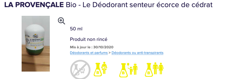 Le Déodorant Bio - Ecorce de Cédrat - La Provençale