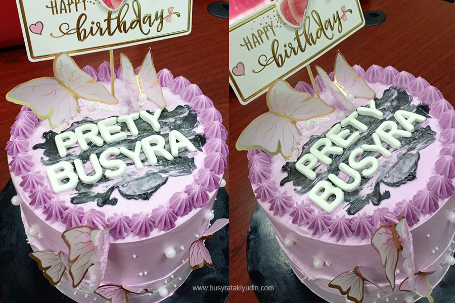 surprise kek birthday, tempahan kek hari jadi, officemates, hadiah birthday,