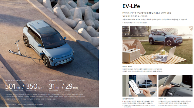 기아 ev3 1회 충전시 최대 주행 가능 거리
