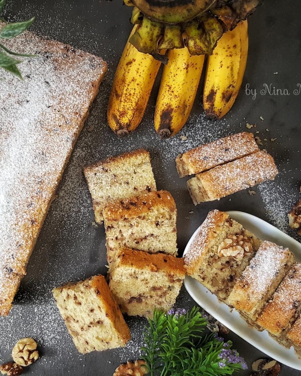 Nina Mahdar: KEK PISANG WALNUT GEBU