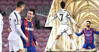 Ronaldo's sister mock Messi by posting pictures of Ronaldo celebrating and Messi on his knees after Juve-Barca clash