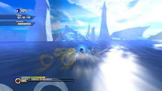 Niveau de glace dans Sonic Unleashed.