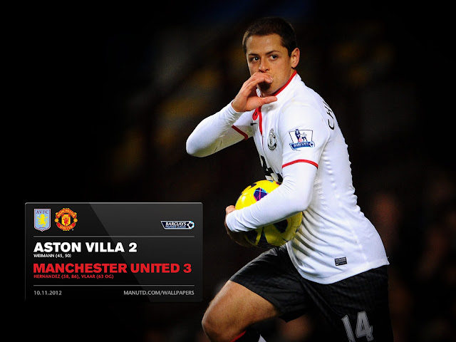 wallpapers Final score, premier league, aston villa vs manchester united (2-3)