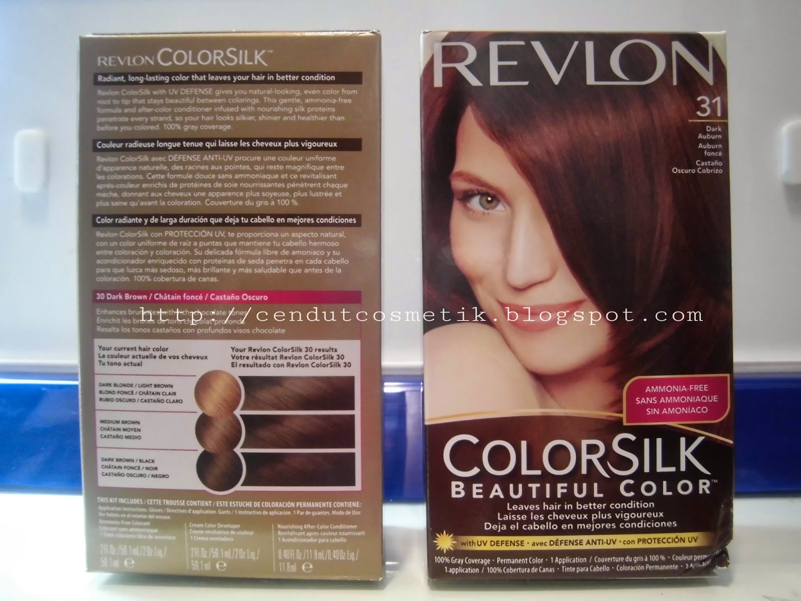 CENDUTCOSMETIK TOKO ONLINE CAT RAMBUT REVLON CONTOH WARNA 