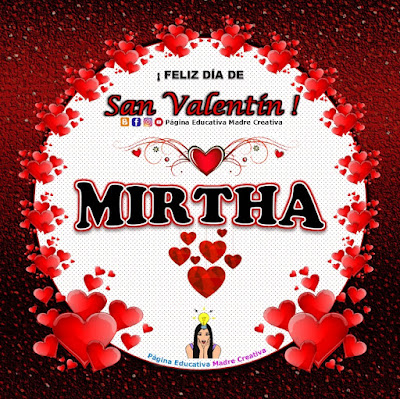 Feliz Día de San Valentín - Nombre Mirtha