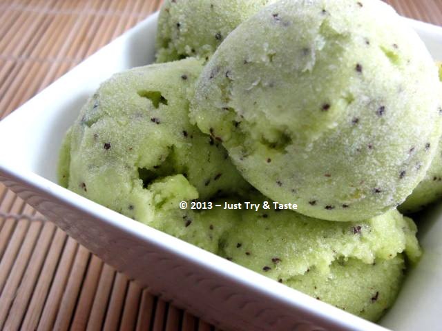 Kiwi Sorbet Tanpa mesin pembuat ice cream Just Try Taste