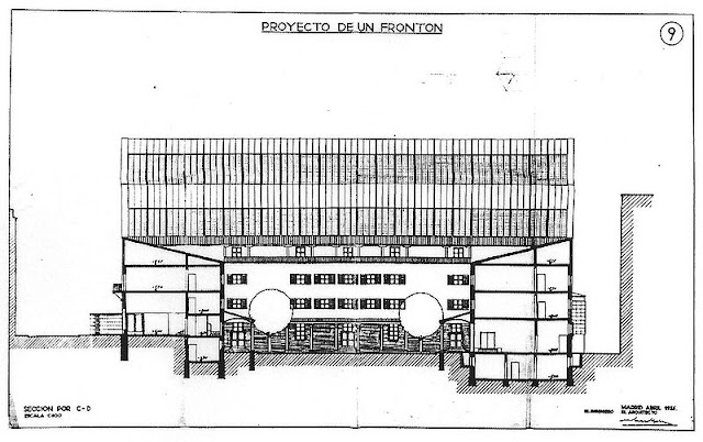 Antiguo frontón Recoletos en Madrid | Eduardo Torroja + Secundino Zuazo | Cubierta laminar