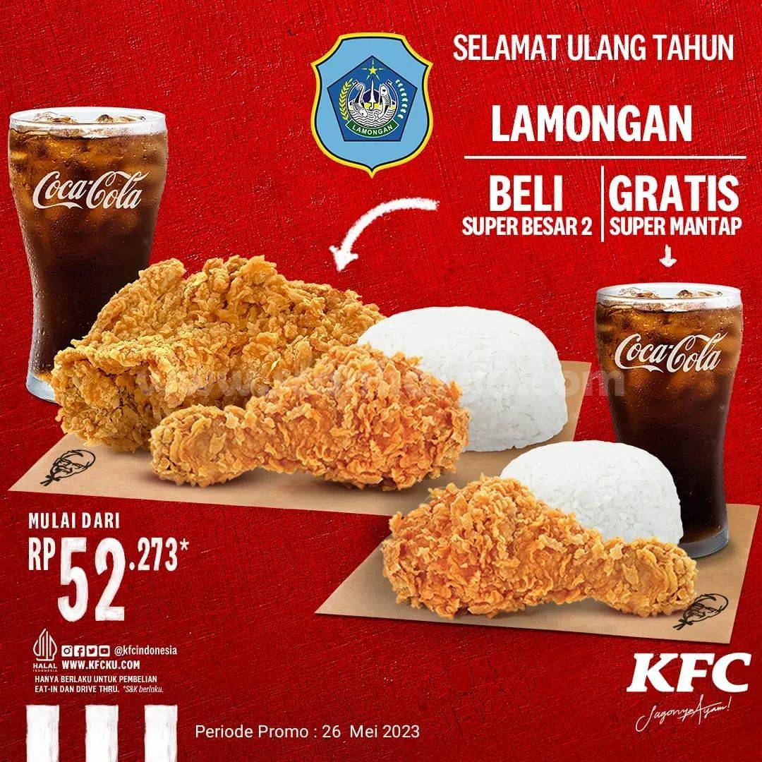 Promo KFC HUT LAMONGAN - Beli 1 Gratis 1