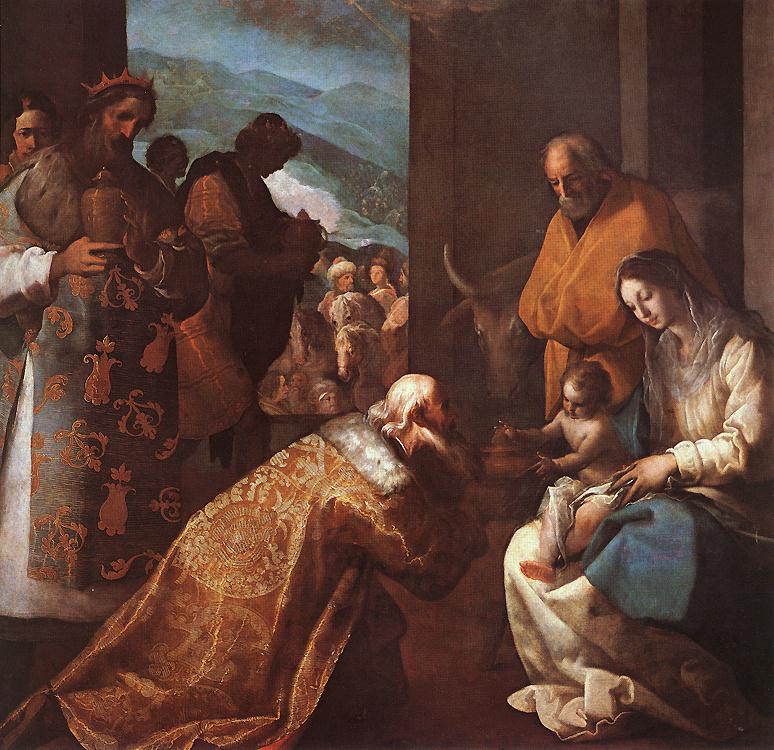 Adoración de los Reyes Magos.