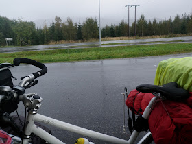cykel, packning, regn