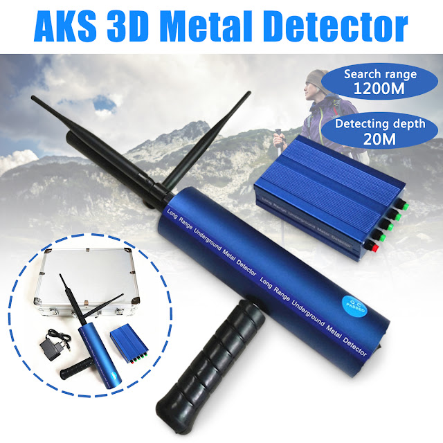 AKS 1200M Antenna 3D Copper Diam Gold Silver Underground Metal Detector Locator 