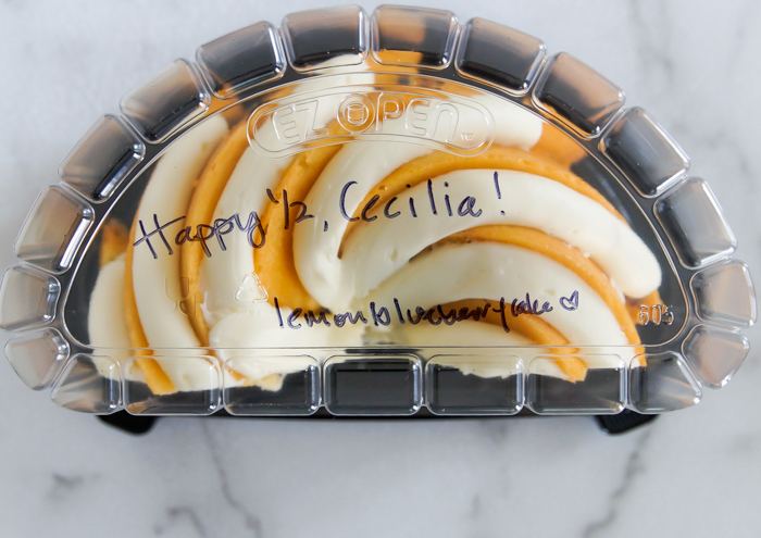 half birthday Frosted Lemon Blueberry Bundt Cake