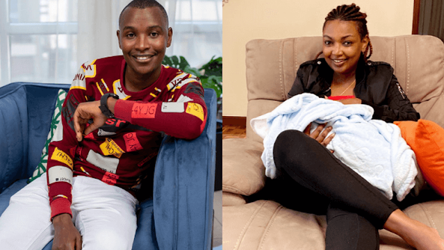 Karen Nyamu and Samido baby sitting video