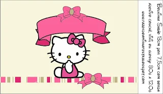 Hello Kitty with Flowers, Free Printable Candy Bar Labels