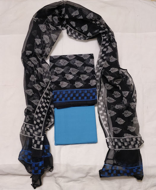 Hand block printed kota cotton dress materials online 