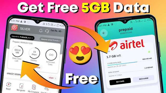 Get 5GB Internet Data Free in Airtel | Airtel में 5GB डाटा कैसे पाएं फ्री में - 2022 (पूरी जानकारी हिंदी में)