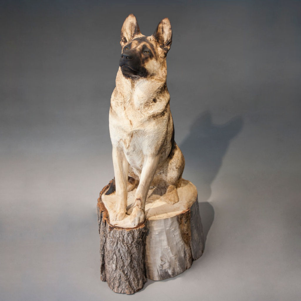 まるで本物 超リアルな木彫りの犬や猫の彫刻作品 A ミライノシテン