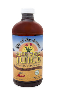 Lily of the desert aloe vera juice bottle