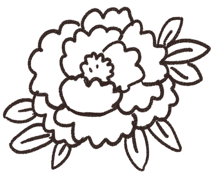 牡丹のイラスト 花 ゆるかわいい無料イラスト素材集