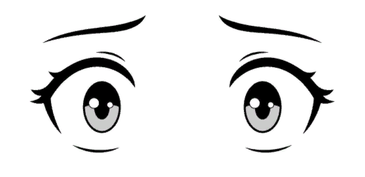 рисунок испуганных глаз аниме
