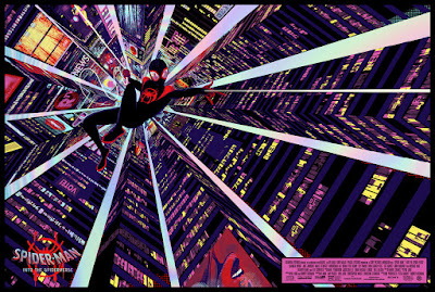 Spider-Man: Into the Spider-Verse Movie Poster Regular Foil Edition Screen Print by Raid71 x Grey Matter Art