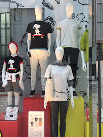 Window display at one of myriads of Ginza fashion shops