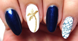 Gold Palm Tree Nail