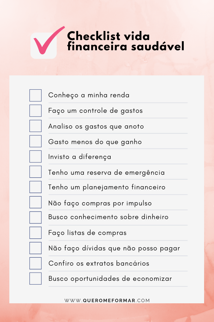 Check-list para ter uma vida financeira saudável