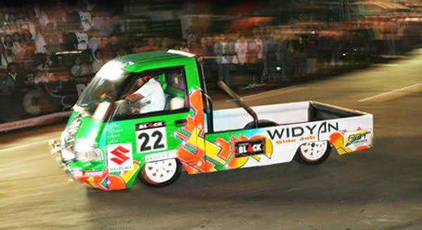 modifikasi modifikasi mobil pick up slalom