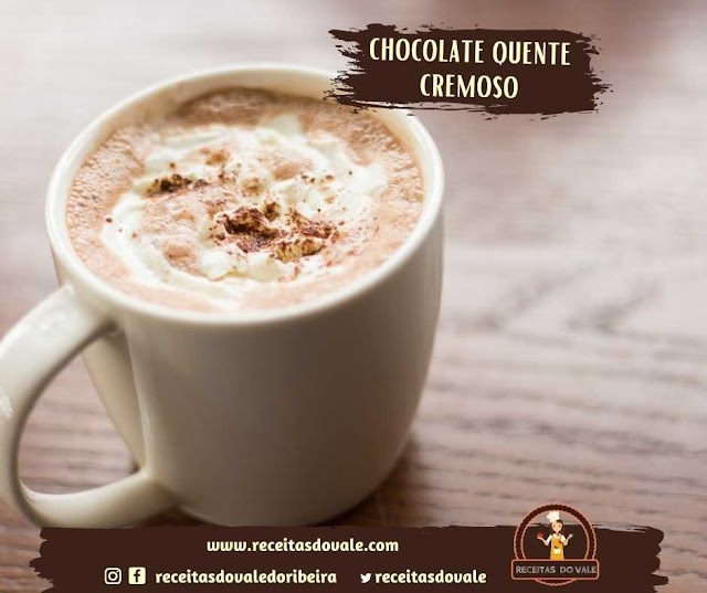 Receita de Chocolate Quente Cremoso