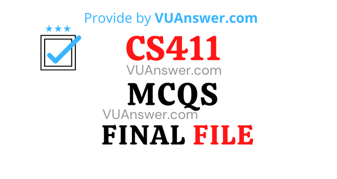 CS411 Solved MCQs PDF Final Term