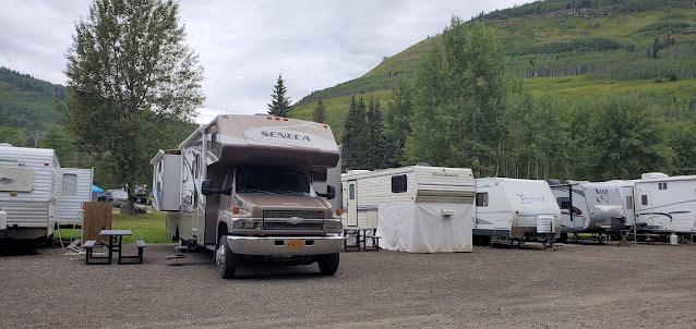 Rest stop at Caron Creek RV Park, Chetwynd BC Canada