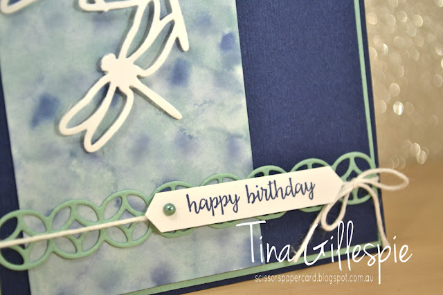 scissorspapercard, Stampin' Up!, Happy Birthday Gorgeous, Dragonfly Dreams, Detailed Dragonfly Thinlits, Flourish Thinlits, Subtle 3D DTIEF