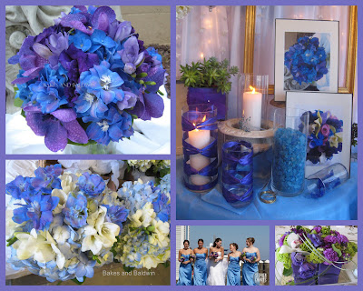 light blue and purple wedding