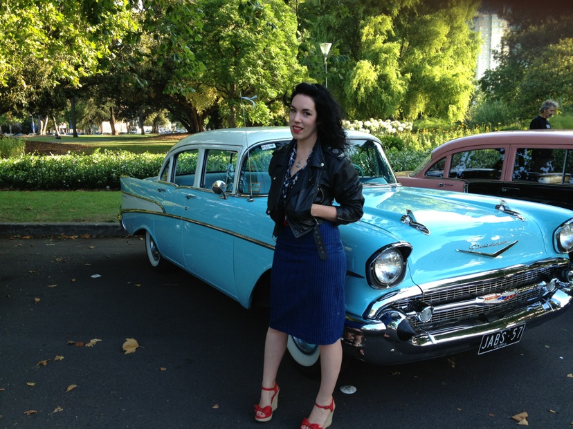 It's a 1957 Chevrolet Bel Air and I saw it at the 47th Victorian Hot Rod 