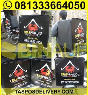 tas delivery makanan, box delivery motor crab paradise jakarta semarang