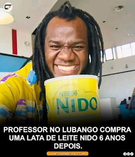 PROFESSOR NO LUBANGO COMPRA UMA LATA DE LEITE NIDO.