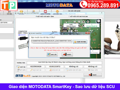 Sao lưu dữ liệu SCU khóa Smartkey xe Honda