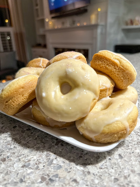 Baked Vanilla Bean Glazed Donuts