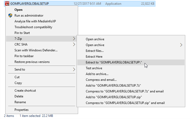 Extract to a folder